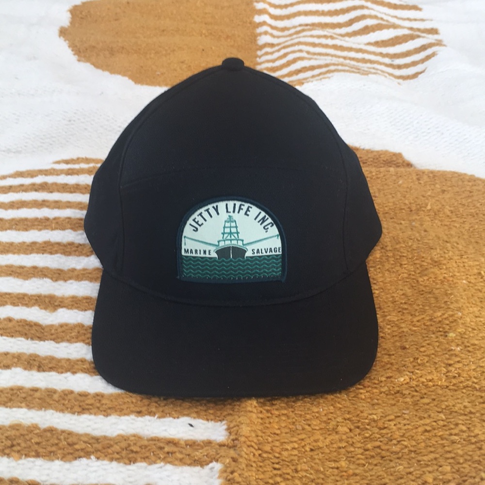 Jetty Flat Brim 5 Panel Snapback Hat